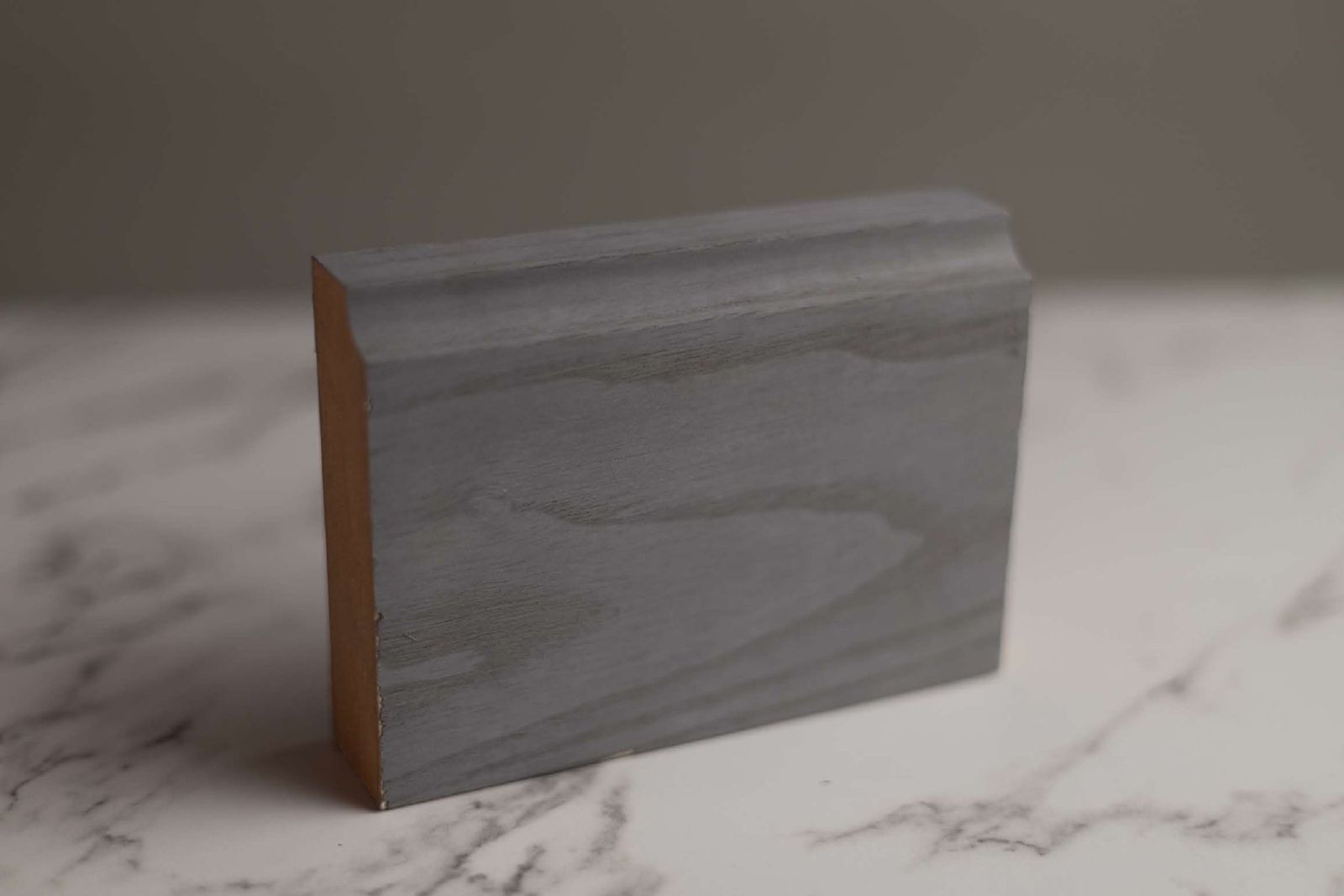 Grey stained finish