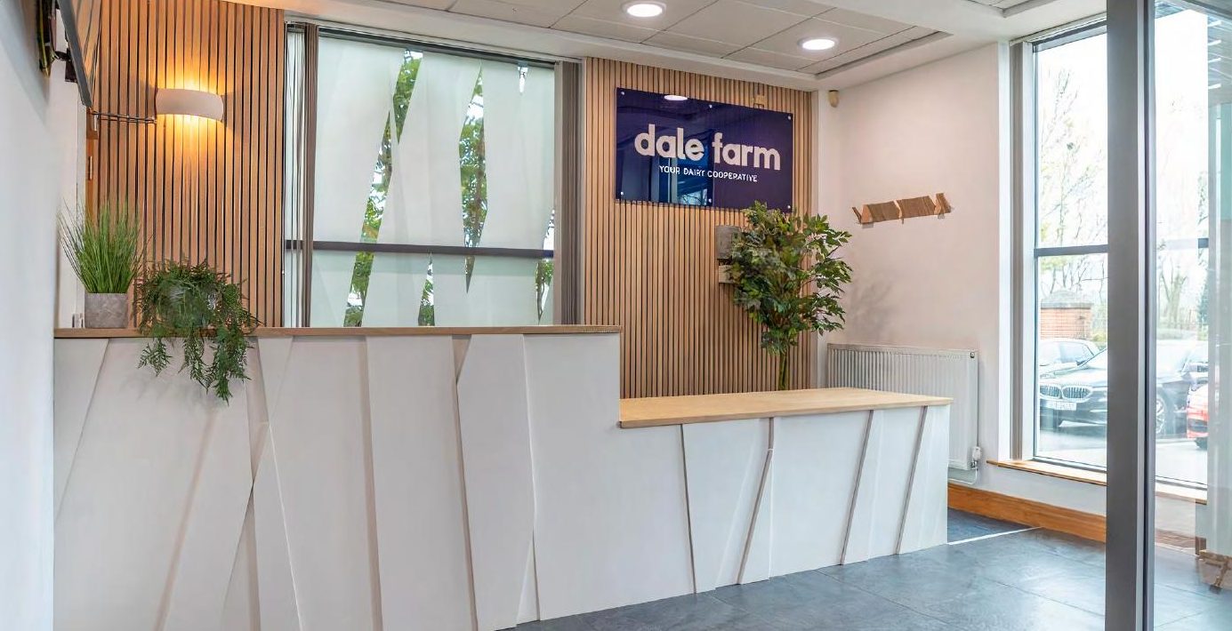 Dale Farm reception branding